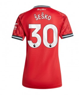 Günstige Manchester United Benjamin Sesko #30 Heimtrikot Damen 2025-26 Kurzarm
